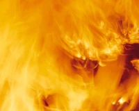 Vibrant Flames: A Close-Up of Fiery Explosion