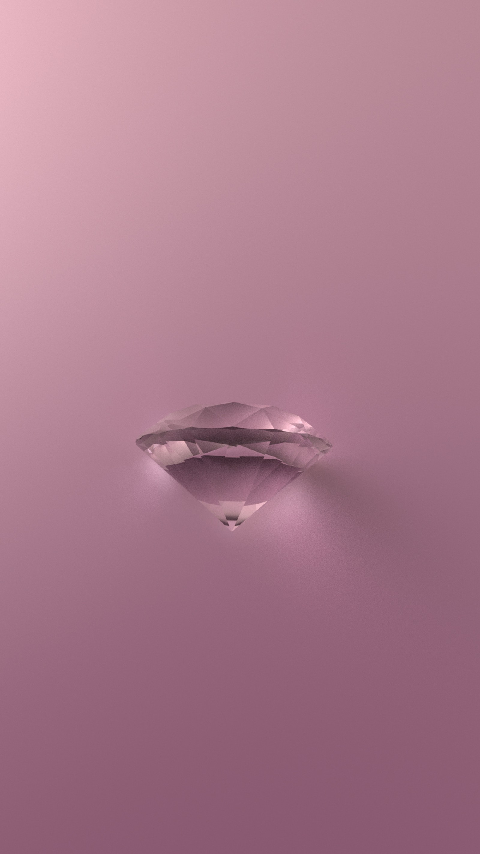 Un gros plan d'un diamant sur un fond rose (design, diamant, éclairage, rose, violet)