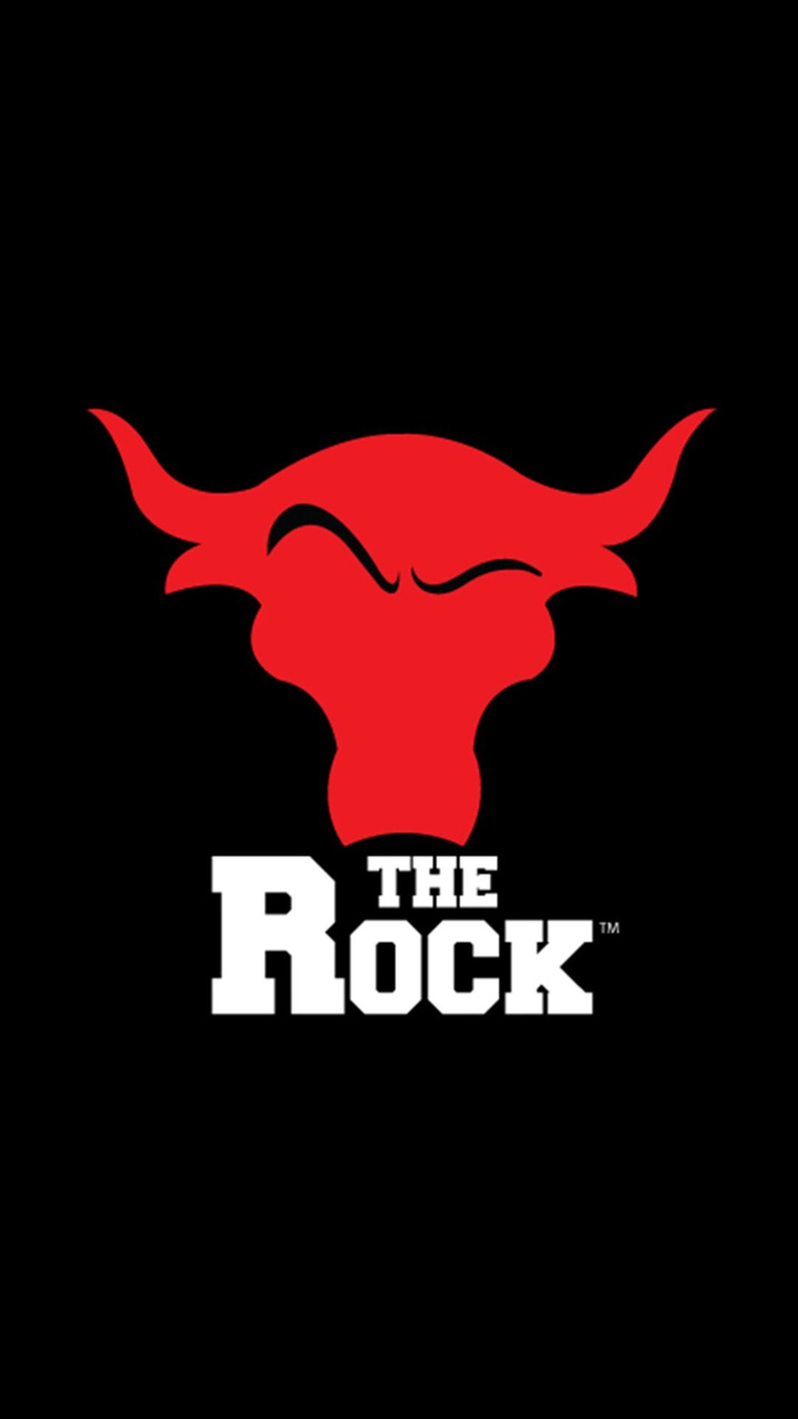 Eine nahaufnahme des red bull-logos auf schwarzem hintergrund (the rock, wwe)