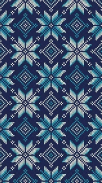 Navy Blue Christmas Sweater Pattern with Snowflake Design