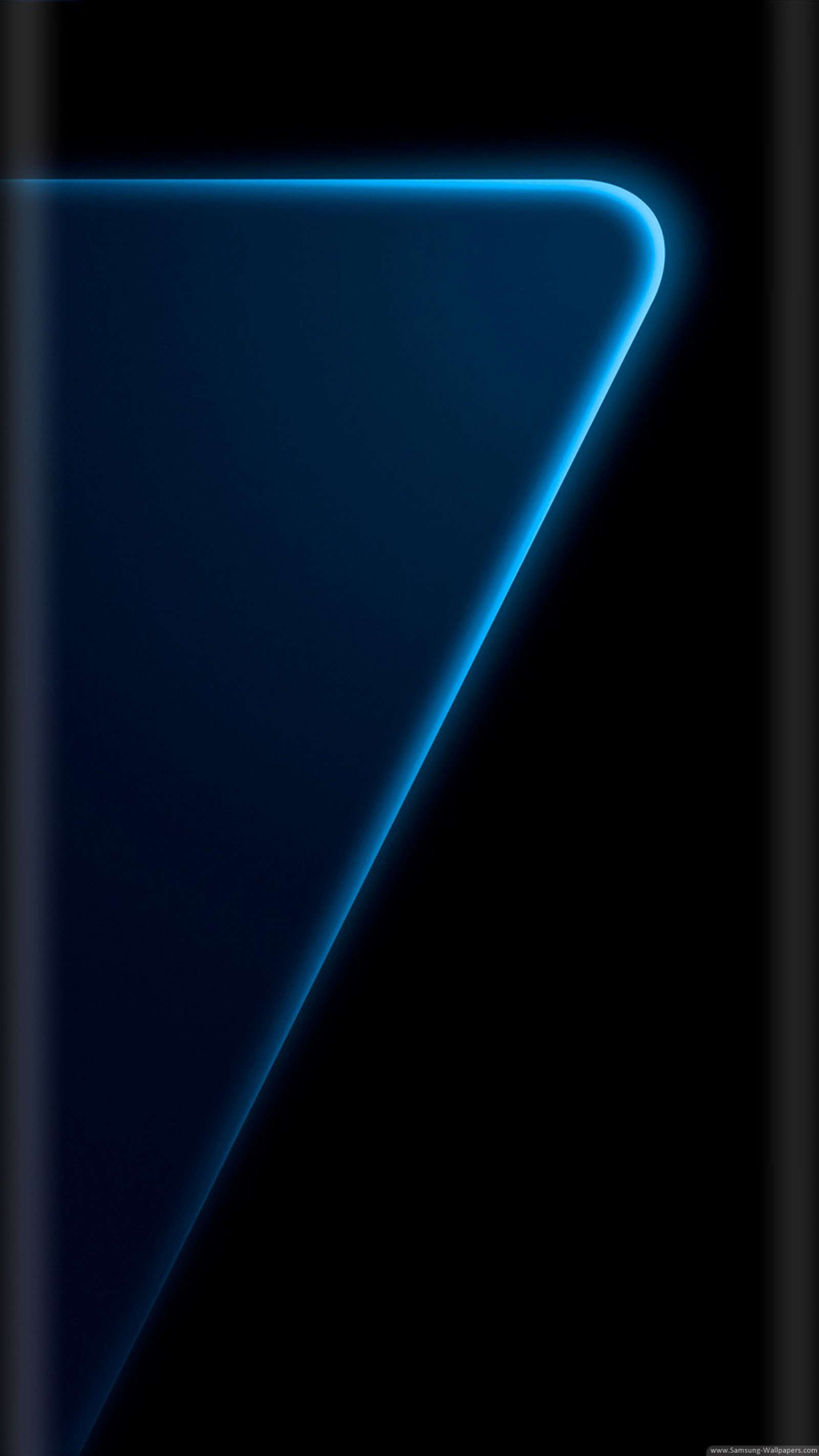 A close up of a cell phone with a blue light on it (galaxys7, hd, wallpaper)