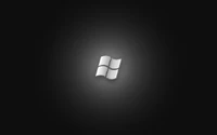 Metallic Windows Logo on Black and Grey Mesh Background