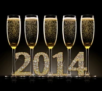 Prost auf 2014: Neujahrsfeier mit Champagner und Diamanten