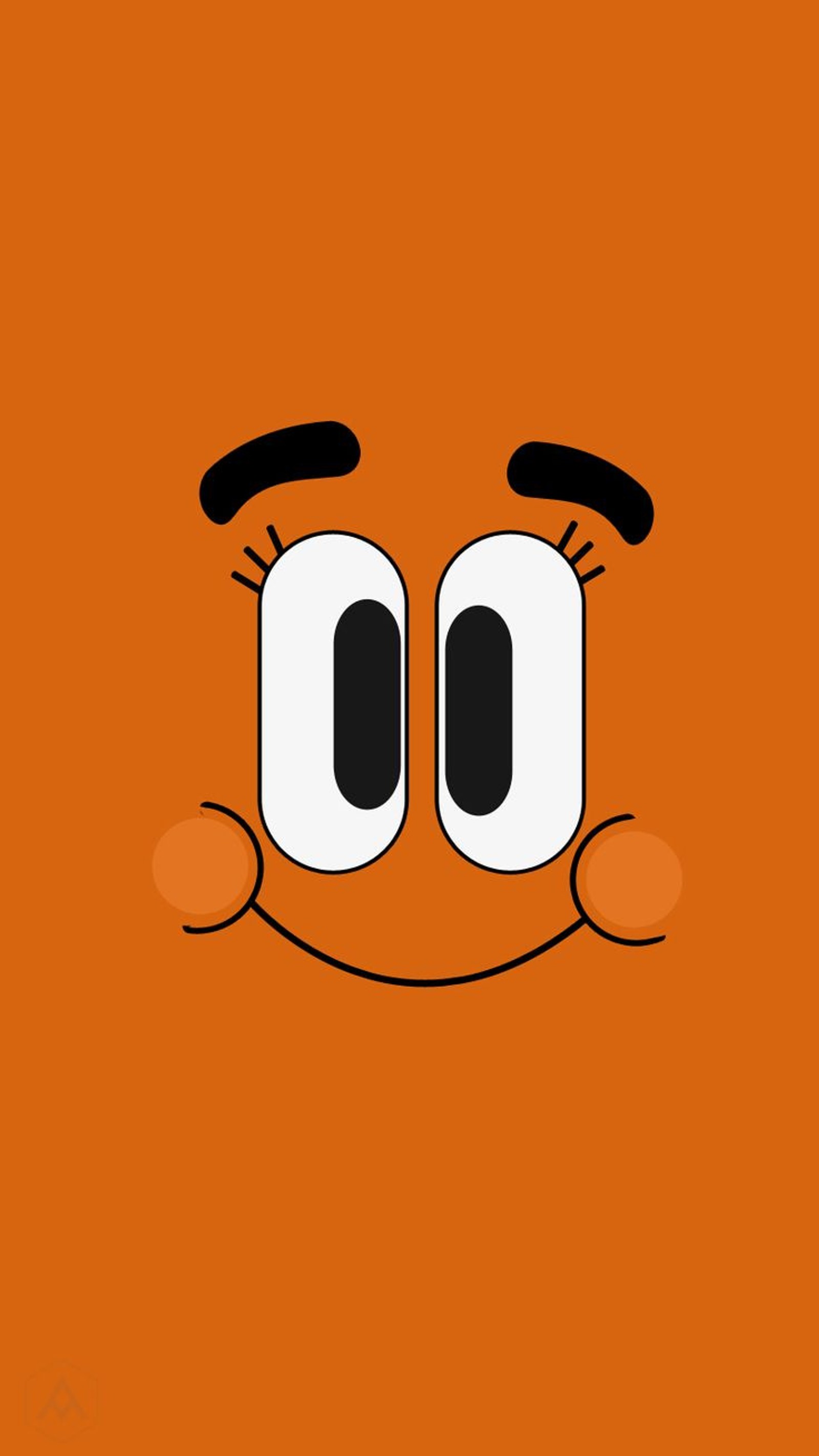 A close up of a cartoon face with two eyes (awesome, cool, wallpaper)