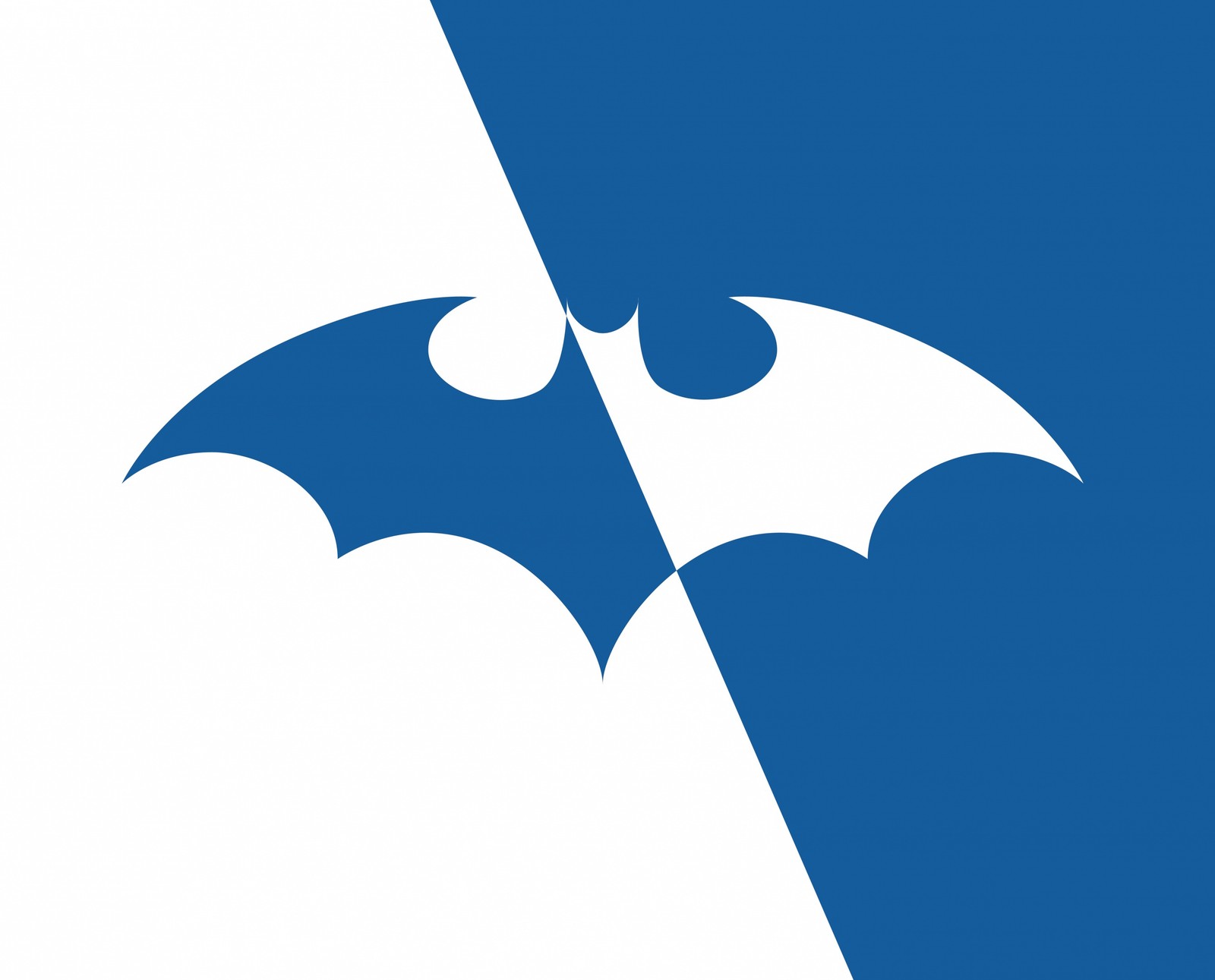 Logo do batman em um fundo azul e branco (batman, azul, desenhos animados, branco)