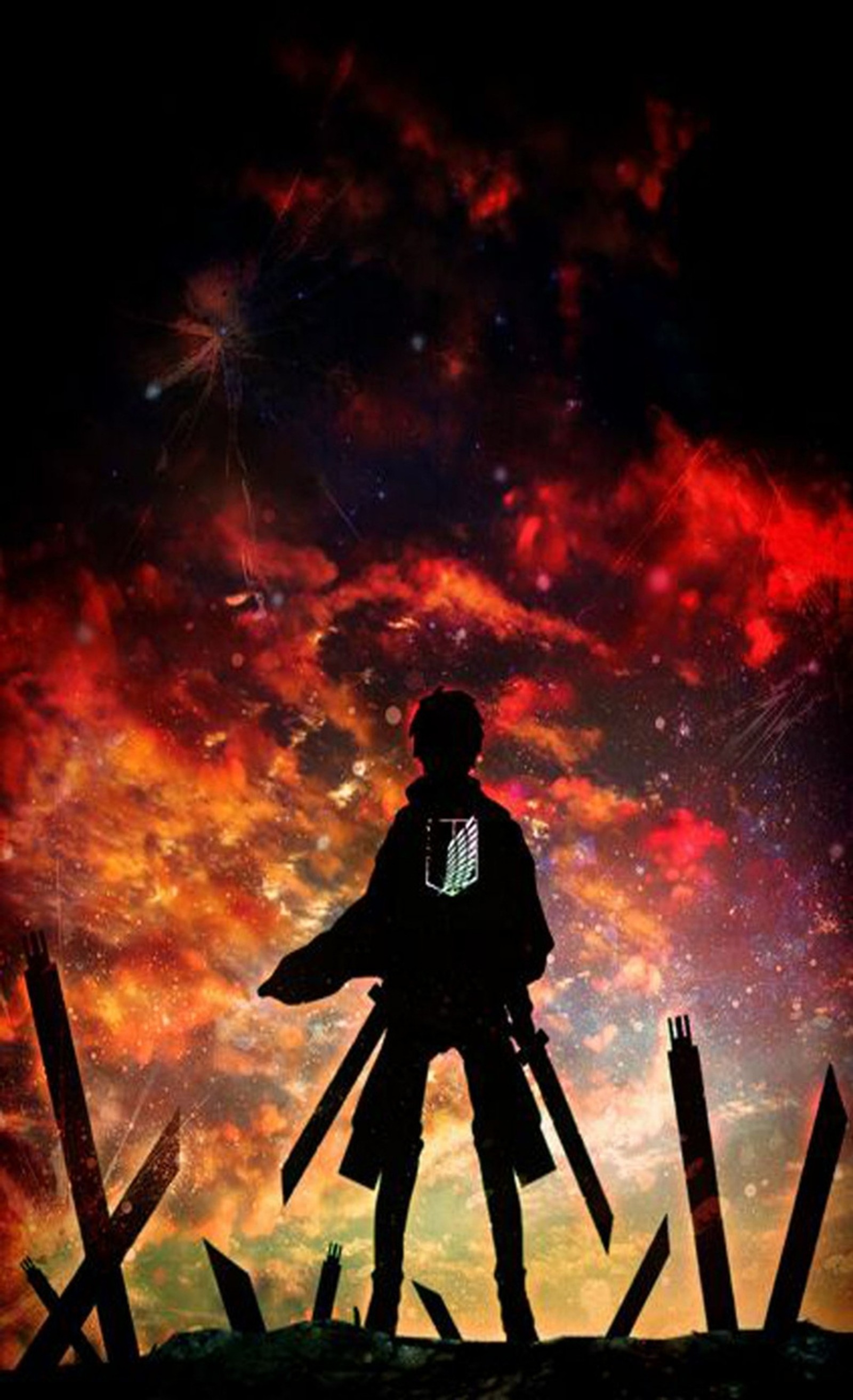 Descargar attack on titan, shingeki no kyojin, fondo de pantalla, legión, atardecer gratis