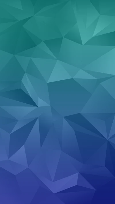 Abstrakter polygonaler Hintergrund in Gradient Blau und Grün - 1080p HD Vektordesign