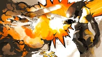 Denji in Hybrid Devil Form Engaged in Explosive Battle with Reze