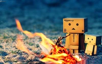 danbo, spiele, technologie, hand, flamme