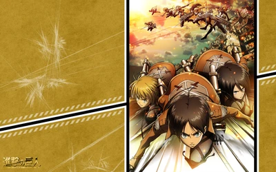 attack on titan, cartel, manga, anime, ficción