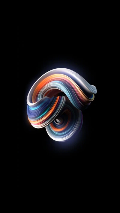 Vibrant Swirl: Minimalist AMOLED Wallpaper 929