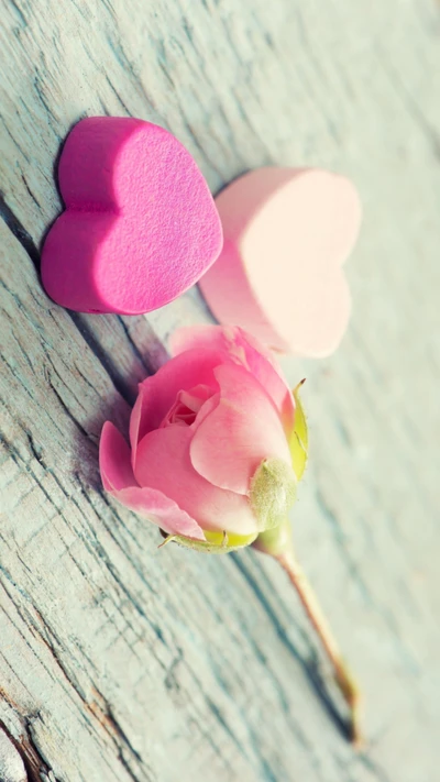 Delicate Rose and Heart Candies: A Symbol of Love