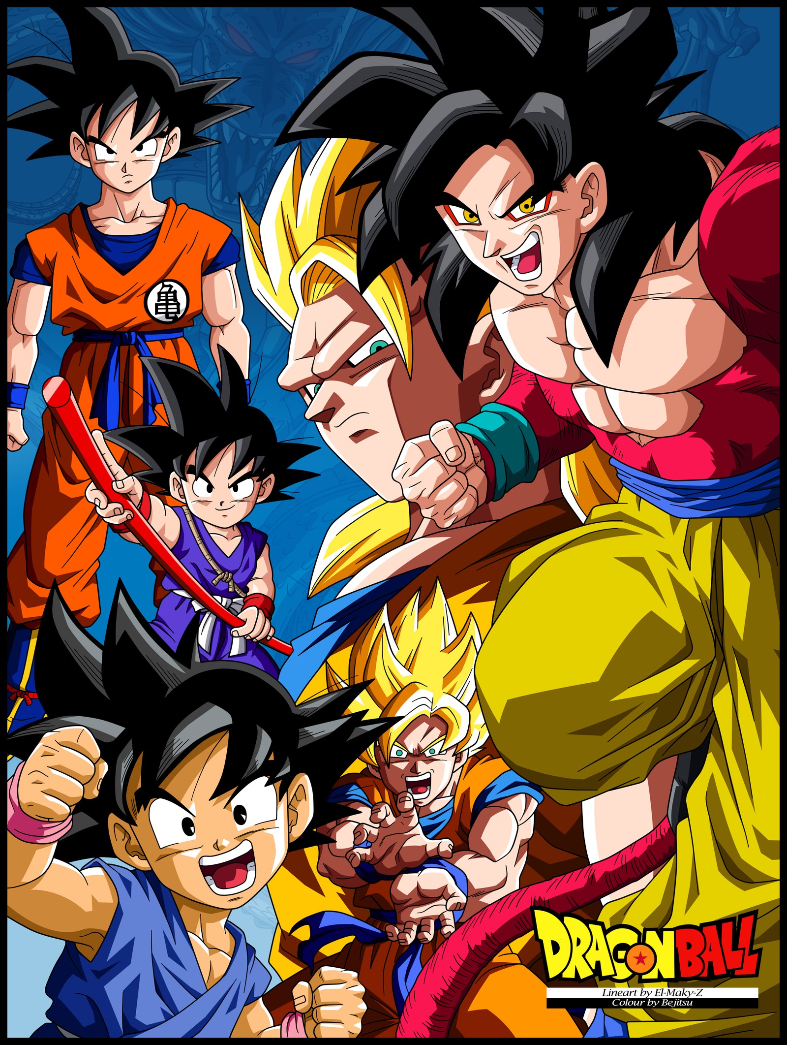 Affiche de dragon ball z (anime, dragon ball, goku, hd, ssj)