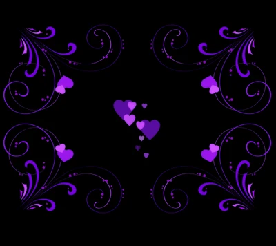 abstract, hearts, lovely, purple