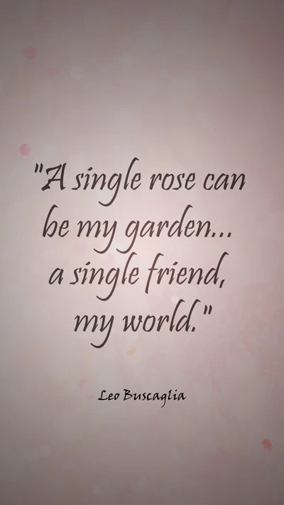 A Single Rose and a Friend: The Essence of My World