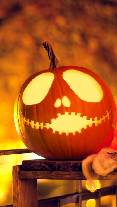 Spooky Smiles: Halloween Pumpkin Glow