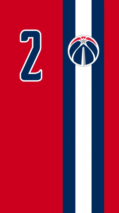 Design de jersey do Washington Wizards com o número 2