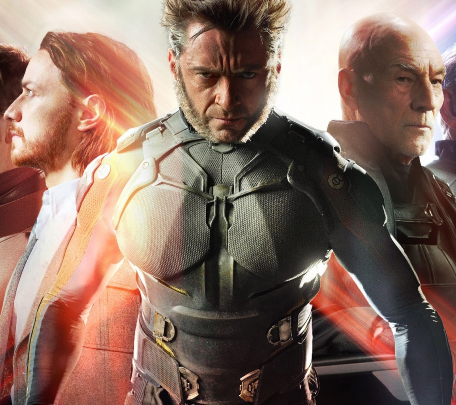 Un groupe d'hommes en costume se tenant côte à côte (days of future past, wolverine, x men)