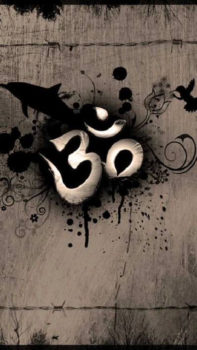 om, black