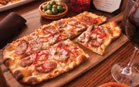 pizza, cocina italiana, salami, cocina, restaurante