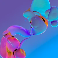 Glossy Fluidic Abstract with Gradient Blue Background