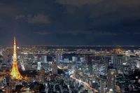 tokyo, tokyo tower, cityscape, urban area, city