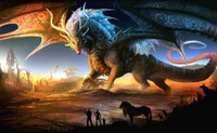 dragon, legendary creature, fantasy, mythology, mythical creature wallpaper