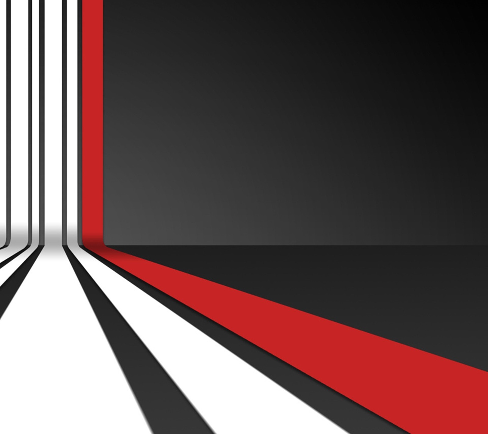 A close up of a black and white and red wallpaper with a red stripe (abstract, art, black, cool, design)