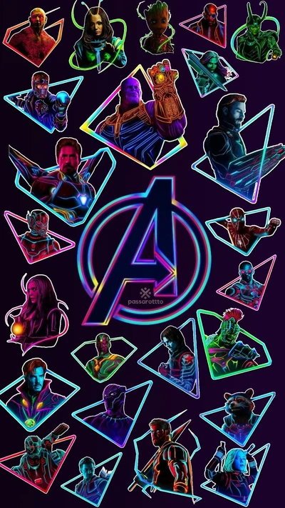 avengers, neon, marvel, unendlichkeit, krieg