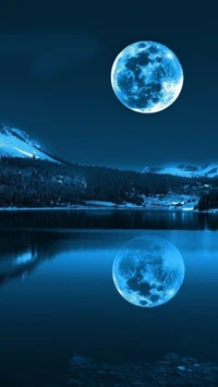 full, moon, nature, sky