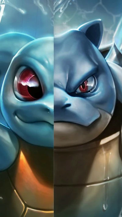 Evolução do poder: Squirtle para Blastoise