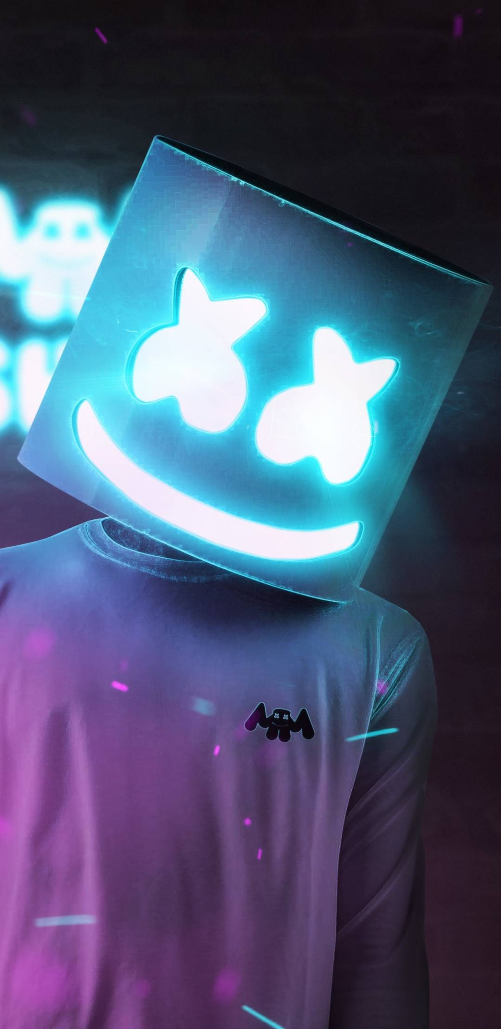 Descargar fondo de pantalla música, marshmello, fortnite