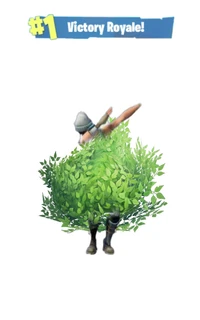 Victory Royale: Epic Dab Behind the Bush in Fortnite