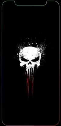 Edgy Punisher Skull Design for iPhone X