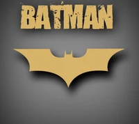 Stylized Batman Logo on a Dark Background