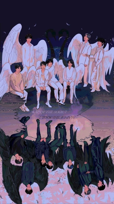 cygne noir, bts, fan art, j hope, jhope