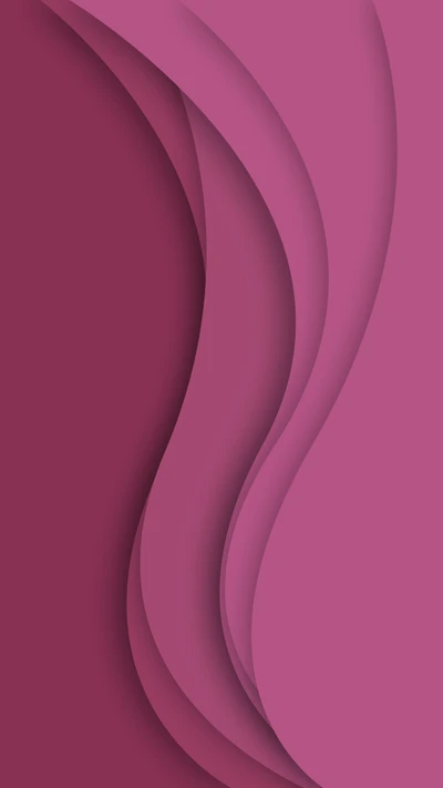 Design minimalista abstrato em ondas rosa e roxa