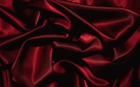 Close-up de têxtil de cetim vermelho luxuoso