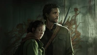 Joel and Ellie Stand Together in a Post-Apocalyptic World from The Last of Us