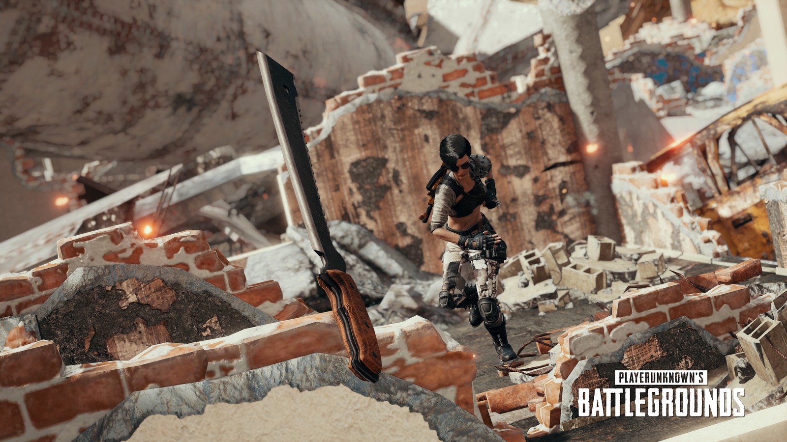 Lade playerunknowns battlegrounds, videospiel, throwing, messer, staffel 5 Hintergrund herunter