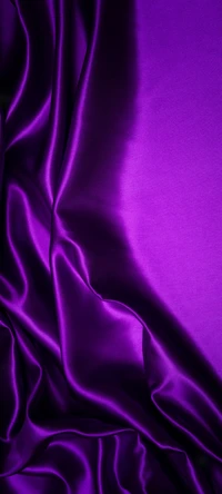 Vibrant Purple Silk Fabric with Dynamic Drapes and Rich Texture