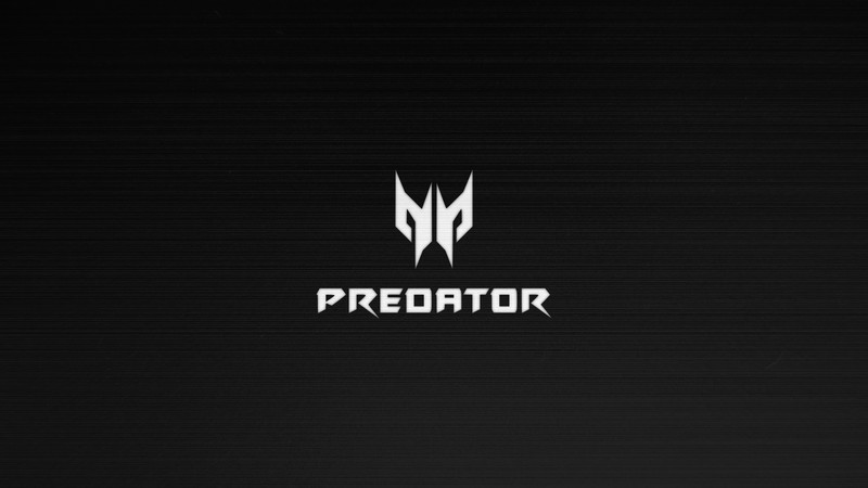 Черно-белый логотип со словом predator на нем (асер хищник, acer predator, логотип)