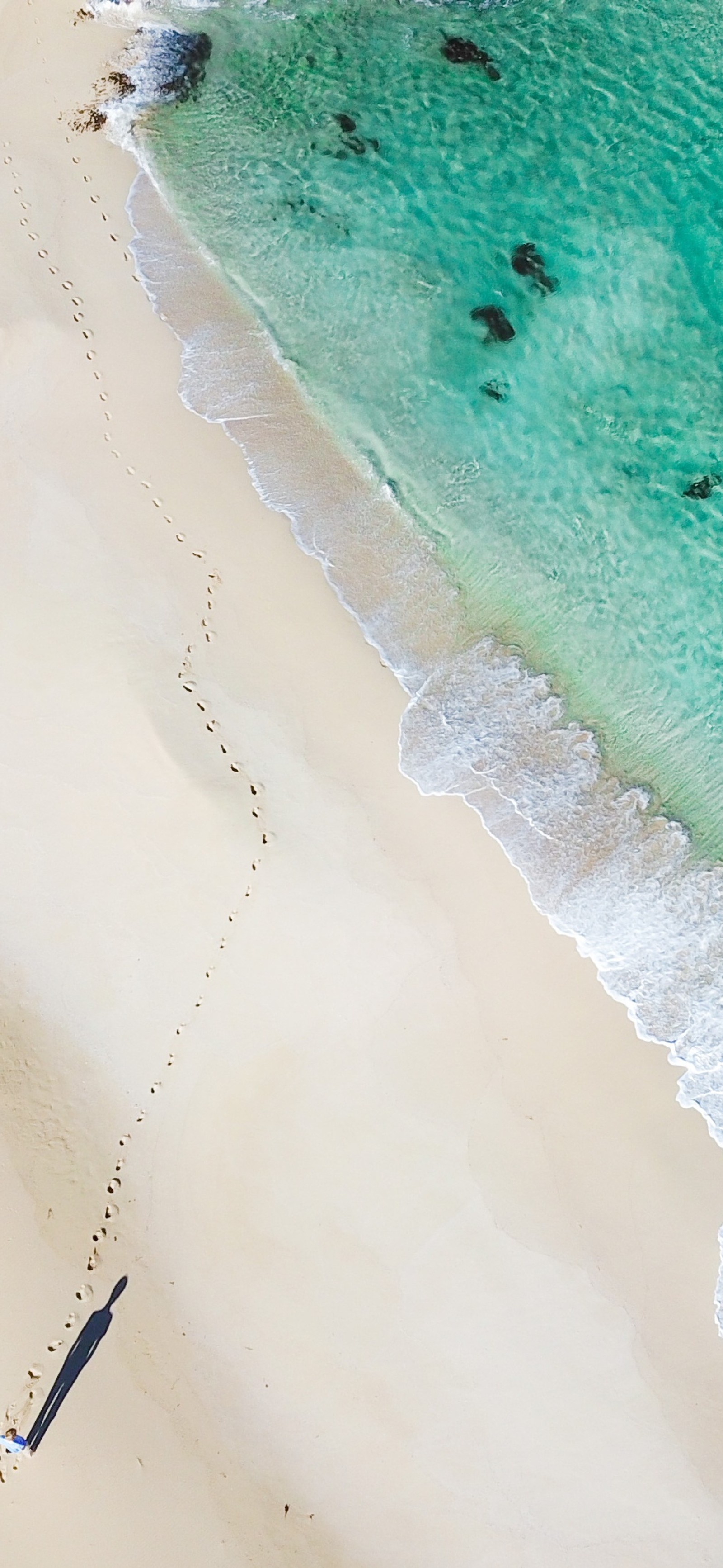 Há uma pessoa caminhando na praia com uma prancha de surf (água, ecorregião, praia, madeira, paisagem)