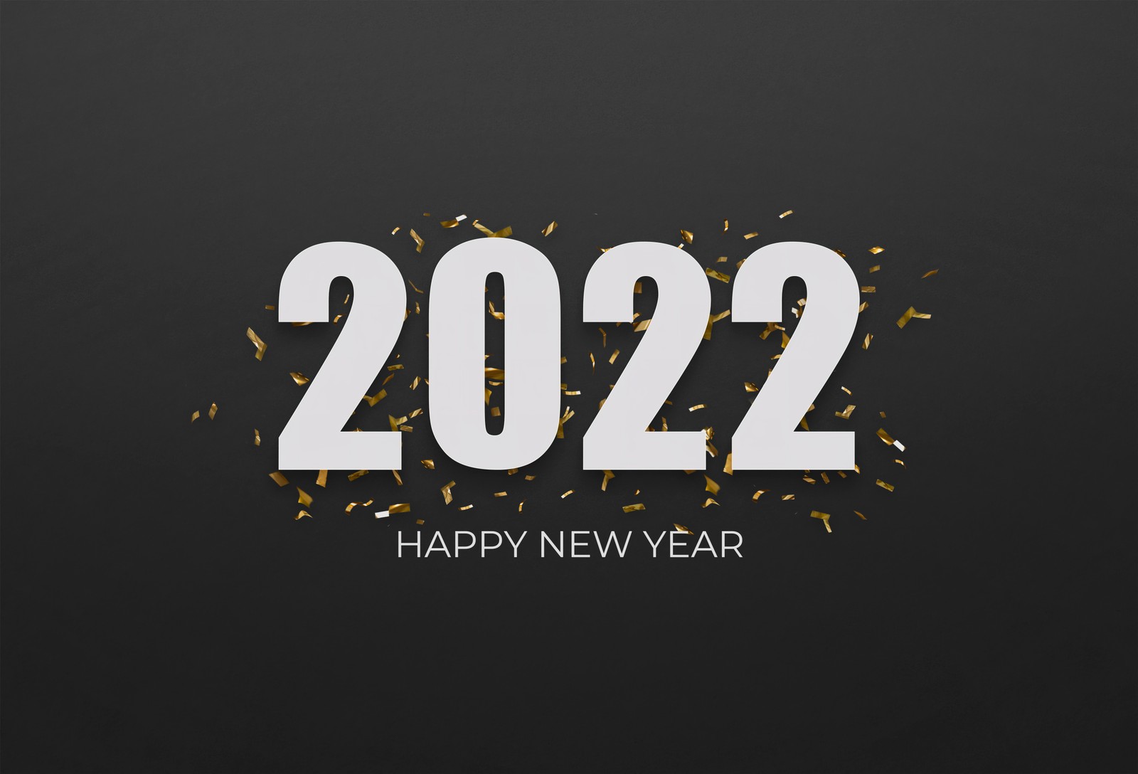 A black and white photo of a happy new year 2021 (2022 new year, dark background, happy new year, 5k, celebrations)