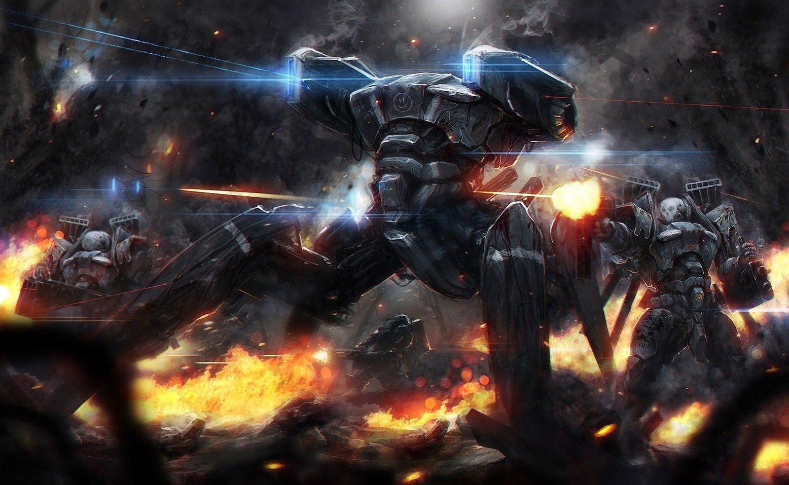 science fiction, mecha, battle, art, war wallpaper