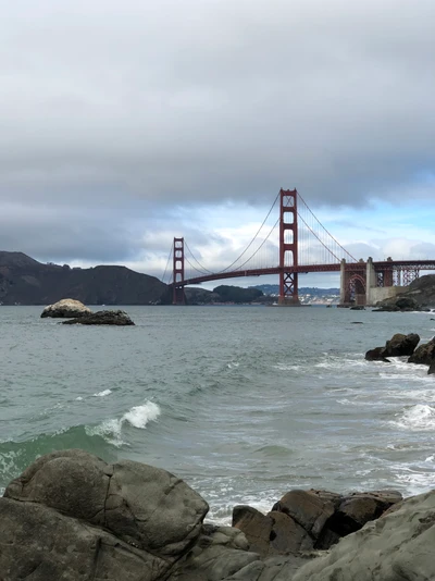 сан франциско, мост золотые ворота, golden gate bridge, подвесной мост, вода