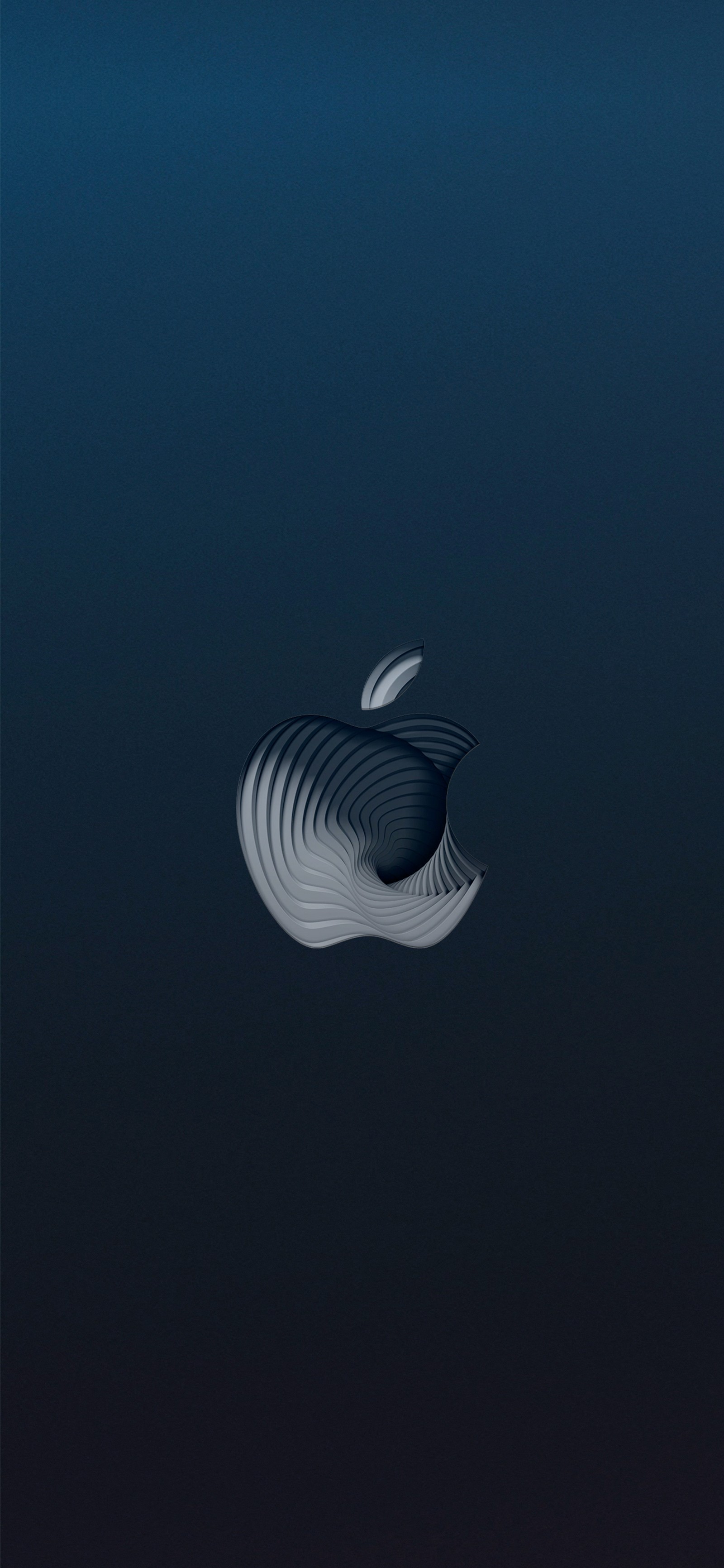 Uma imagem de um logotipo da apple em um fundo azul (subaquático, biologia marinha, água, invertebrados marinhos, arte)