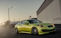 genesis, hyundai, car, sports car, yellow wallpaper