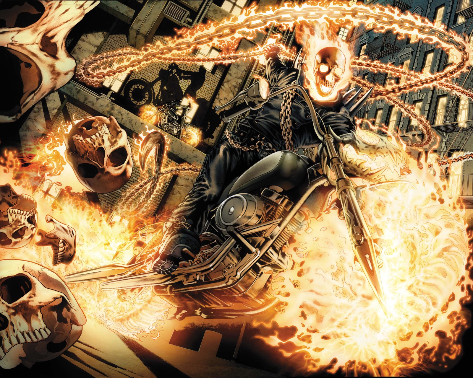 Baixar papel de parede quadrinhos, ghost rider, marvel