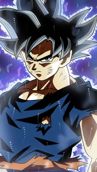 Goku lädt seine Kraft im Dragon Ball Anime auf